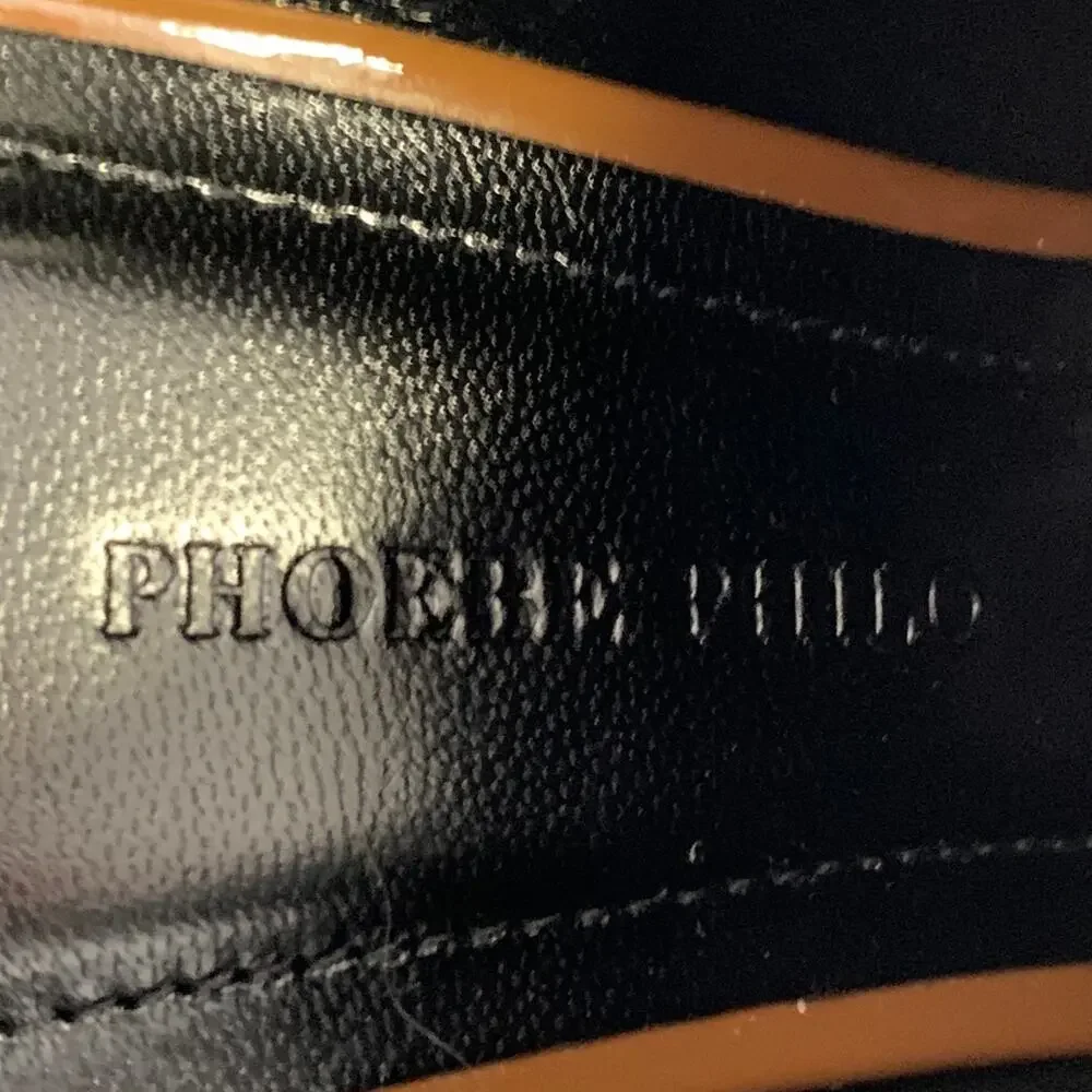 PHOEBE PHILO Size 7.5 Camel Patent Leather Square Toe Boots - Picture 7 of 9